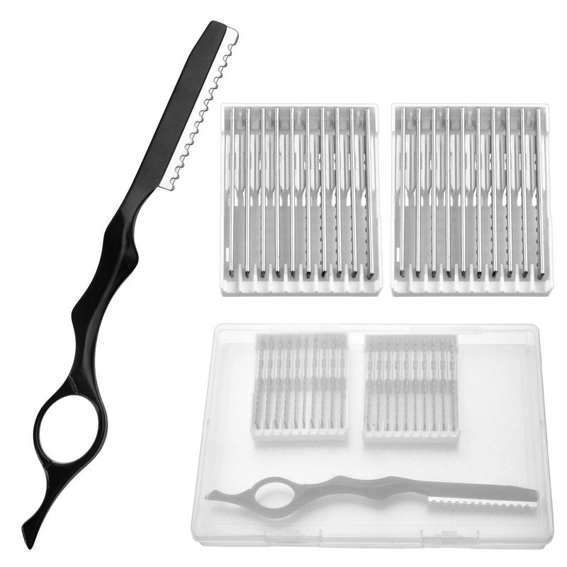 SPEEDWOX Hair Thinning Styling Razors for Cutting Hair with Replacement Blades Stainless Steel Hairs Cutting Tool Razor Combs for Salon & Home Hairs Styling Thinning Razor Set