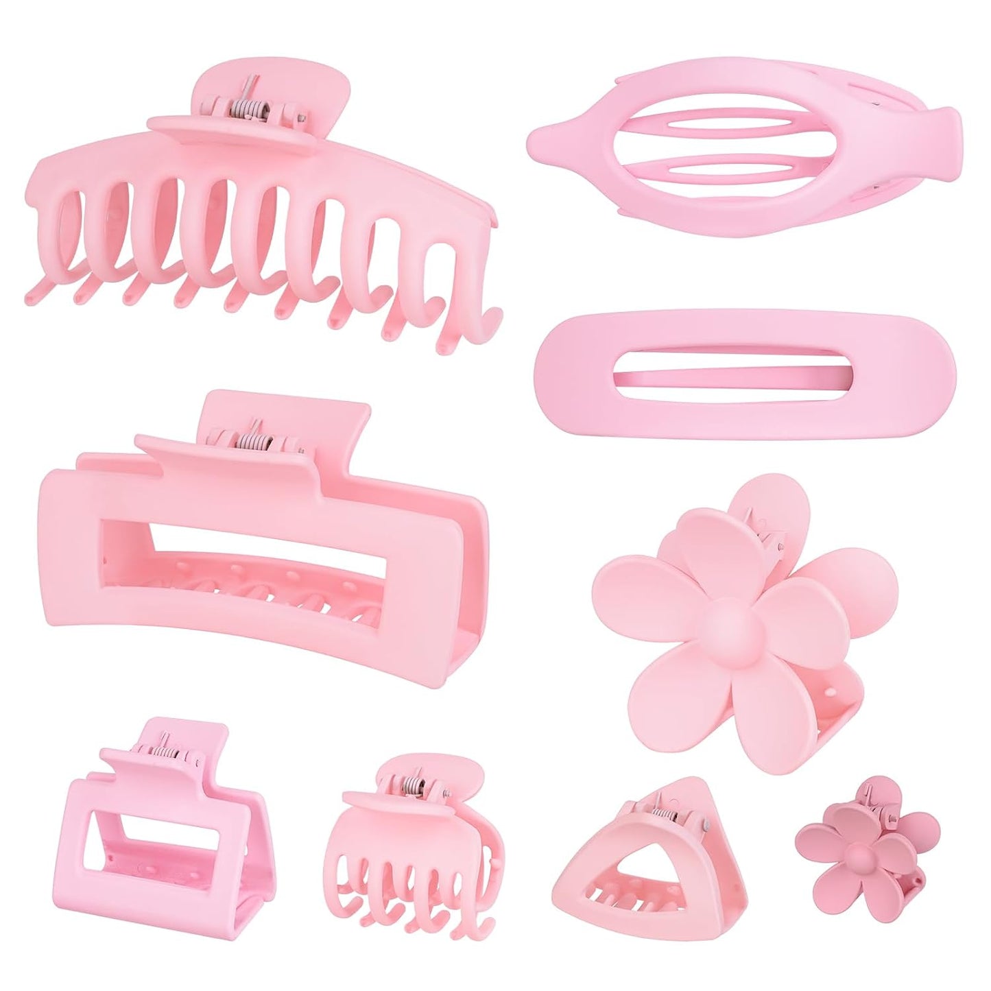 Hair Clips for Women - Non-Slip Strong Hold Jaw Claw Clips Set | 12-Pack for Thin, Thick & Curly Hair (Black)