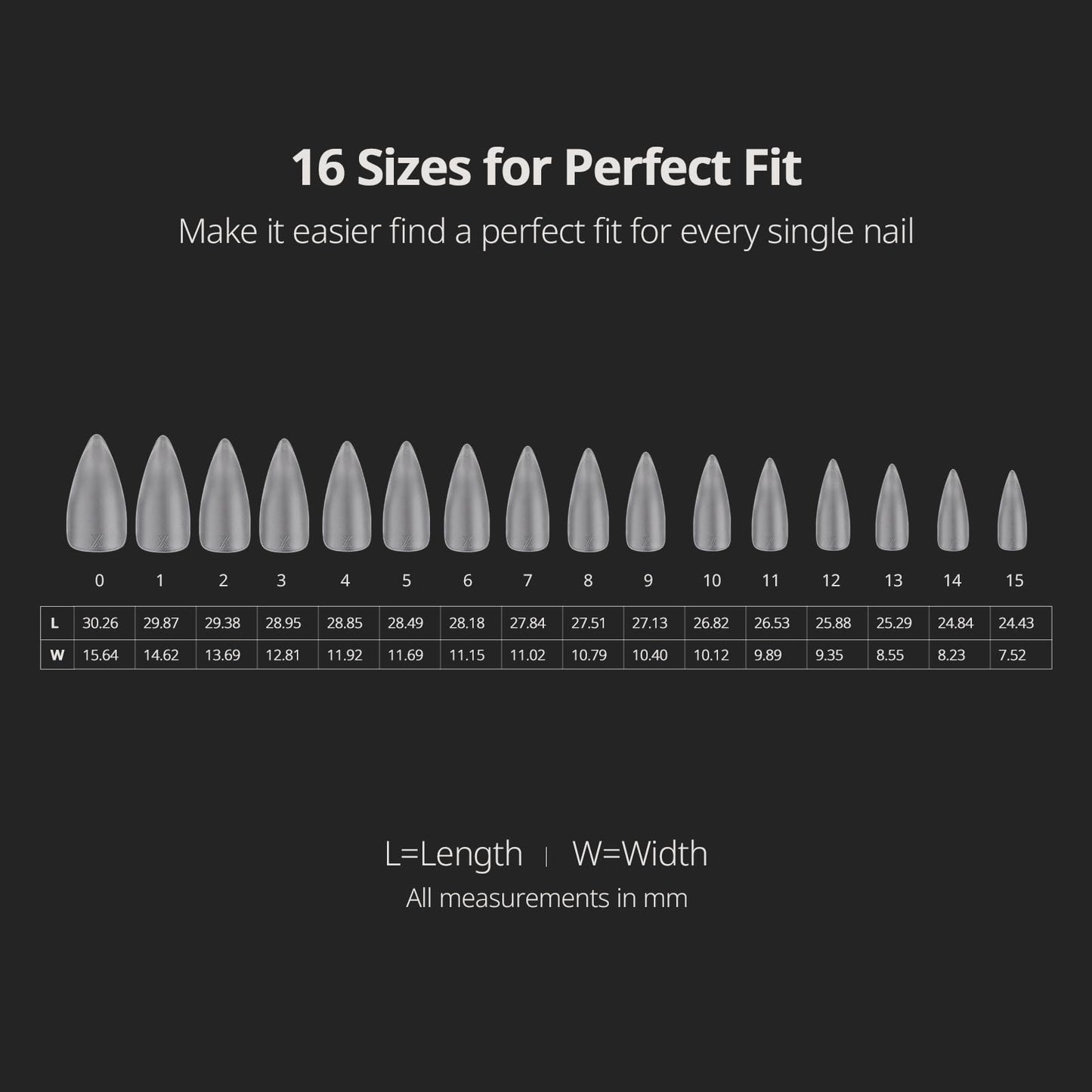 BTArtboxnails XCOATTIPS Clear Soft Gel Long Stiletto Nail Tips - 16 Sizes, Double Sided Pre-etched, Pre-shaped, Easy-to-Apply, Soak Off, Salon Quality Value at Home, 160 Fake Nails