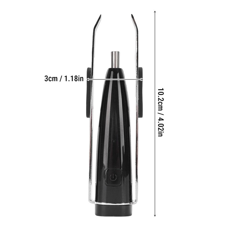 ZJchao Tweezerman Slant Tweezers, 10X Magnification Slanted LED Camera Tweezers Stainless Steel ABS Material 10.2x3cm Portable Hair Plucking Tweezers For Eyebrows Hair Removal (Black)