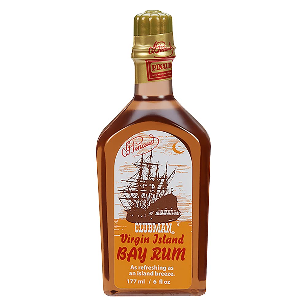 Clubman Pinaud Virgin Island Bay Rum Shave Cologne, After Shave Fragrance, 6 fl oz