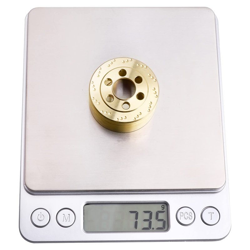 HobbyPark RC Crawler Brass Wheel Weight Block fit 1.9/2.2 inch Beadlock Wheel Rims for Traxxas TRX4 TRX6 Axial SCX10 II III Redcat Gen7 Gen8 (73.5g/each-4pcs)