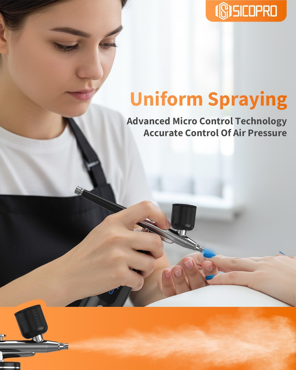 Cordless Airbrush Kit - Versatile Airbrush for Nails, Models, Cakes & More | Includes Air Compressor