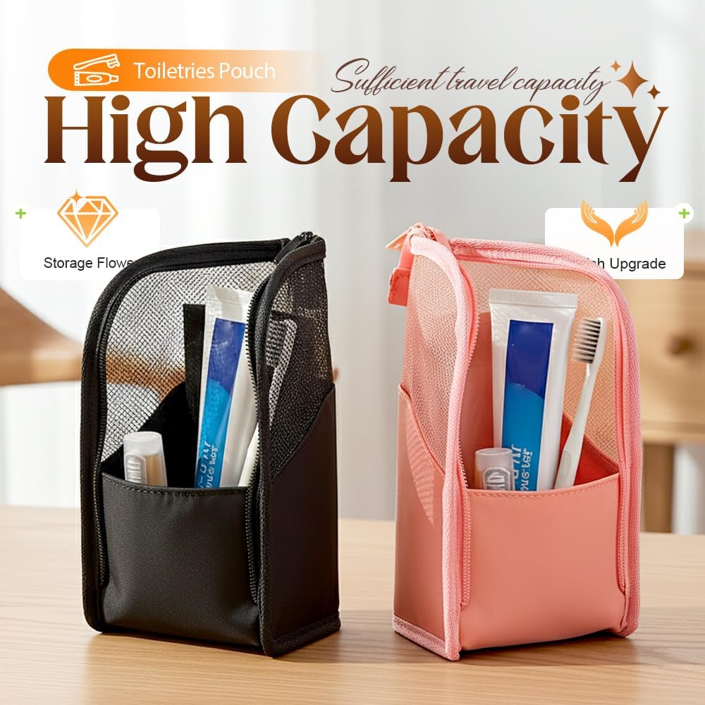 Portable Travel Toiletry Bag - Lightweight Waterproof Organizer | Black