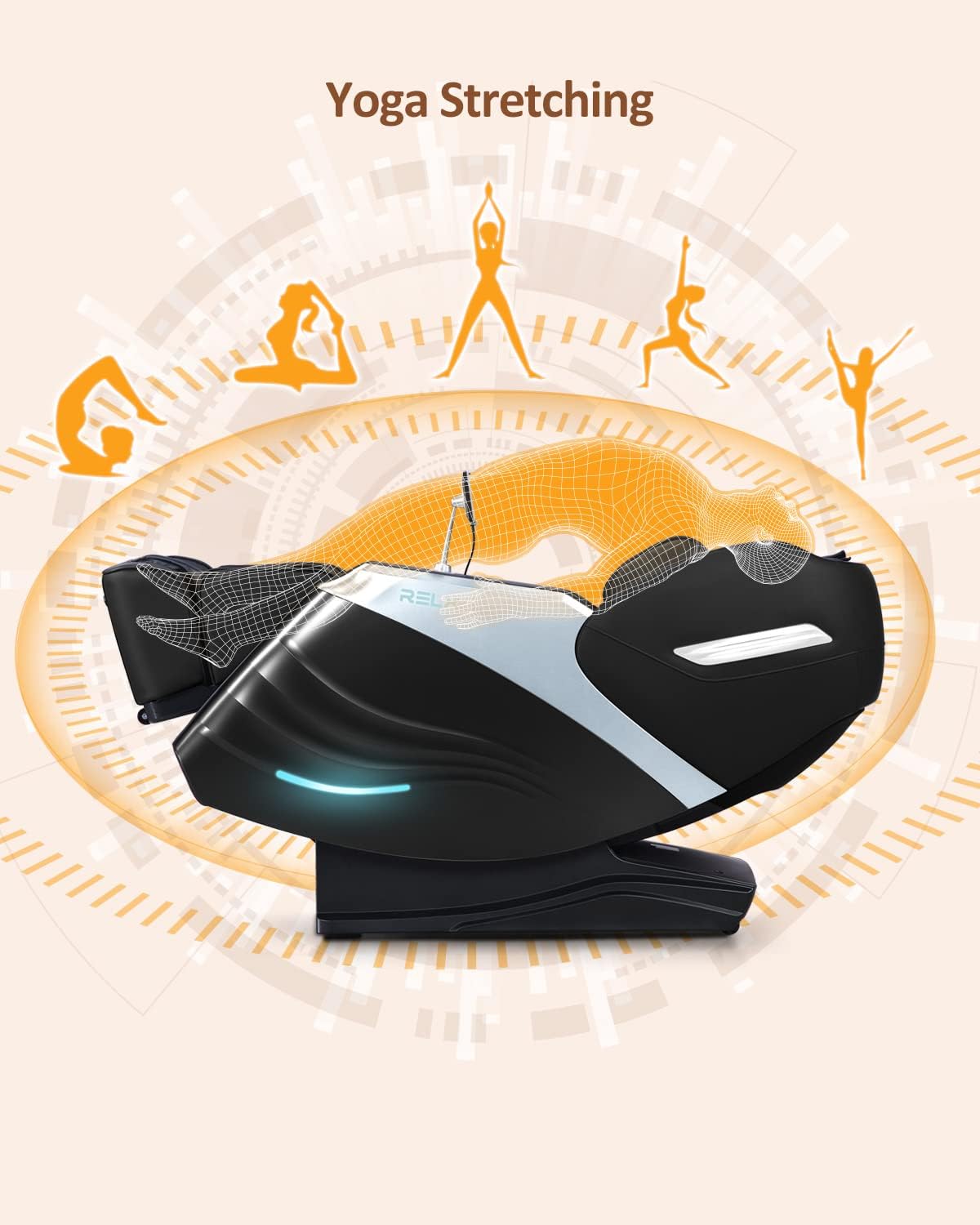 Full Body Shiatsu Massage Chair - 20 Modes, Zero Gravity, Built-In Heat & AI Control | Black