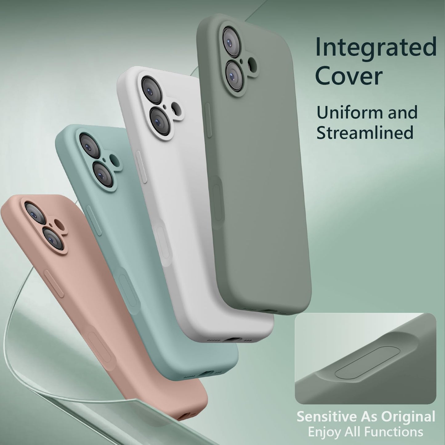 FireNova Magnetic for iPhone 17 Case, Compatible with MagSafe, [Integrated Silicone Camera Control Button] [Camera Protection] Anti-Scratch Microfiber Lining Phone Case, 6.3", Calke Green