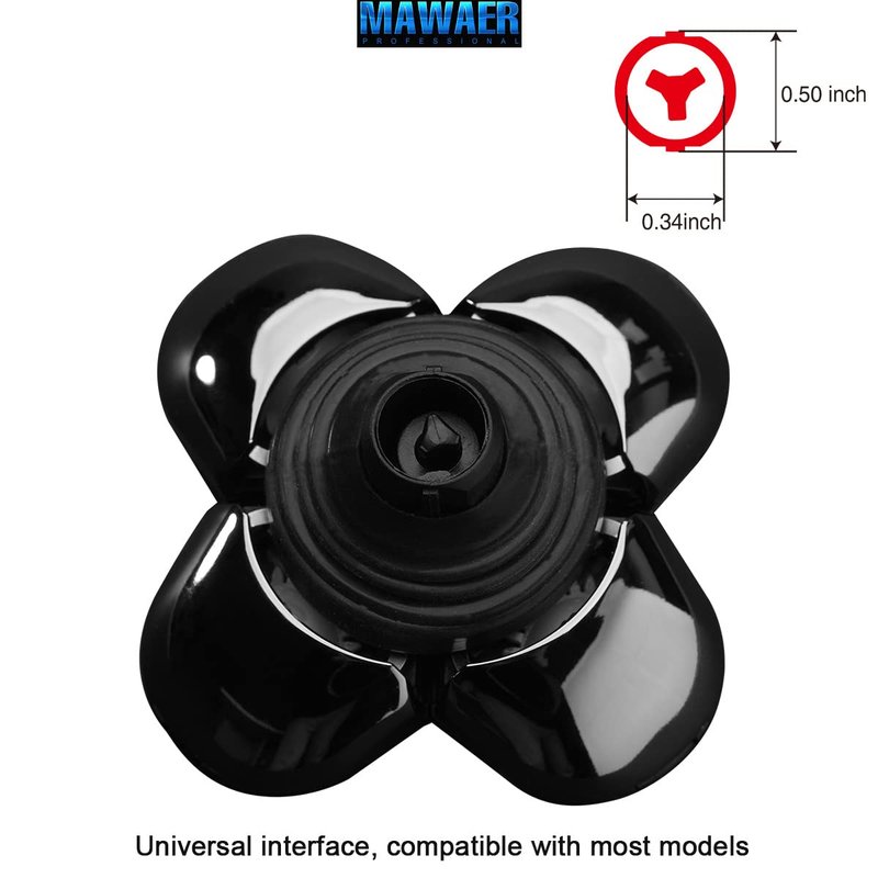 Universal 5 Blades Men's Electric Shaver Replacement Heads (5 Star series) for Head Shaver Universal replacement heads Wet and Dry (5 Blades, Black)