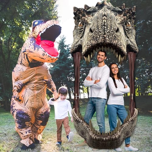 Dinosaur Birthday Backdrop Banner for Dino Themed Parties - 99.6 x 46.1 in