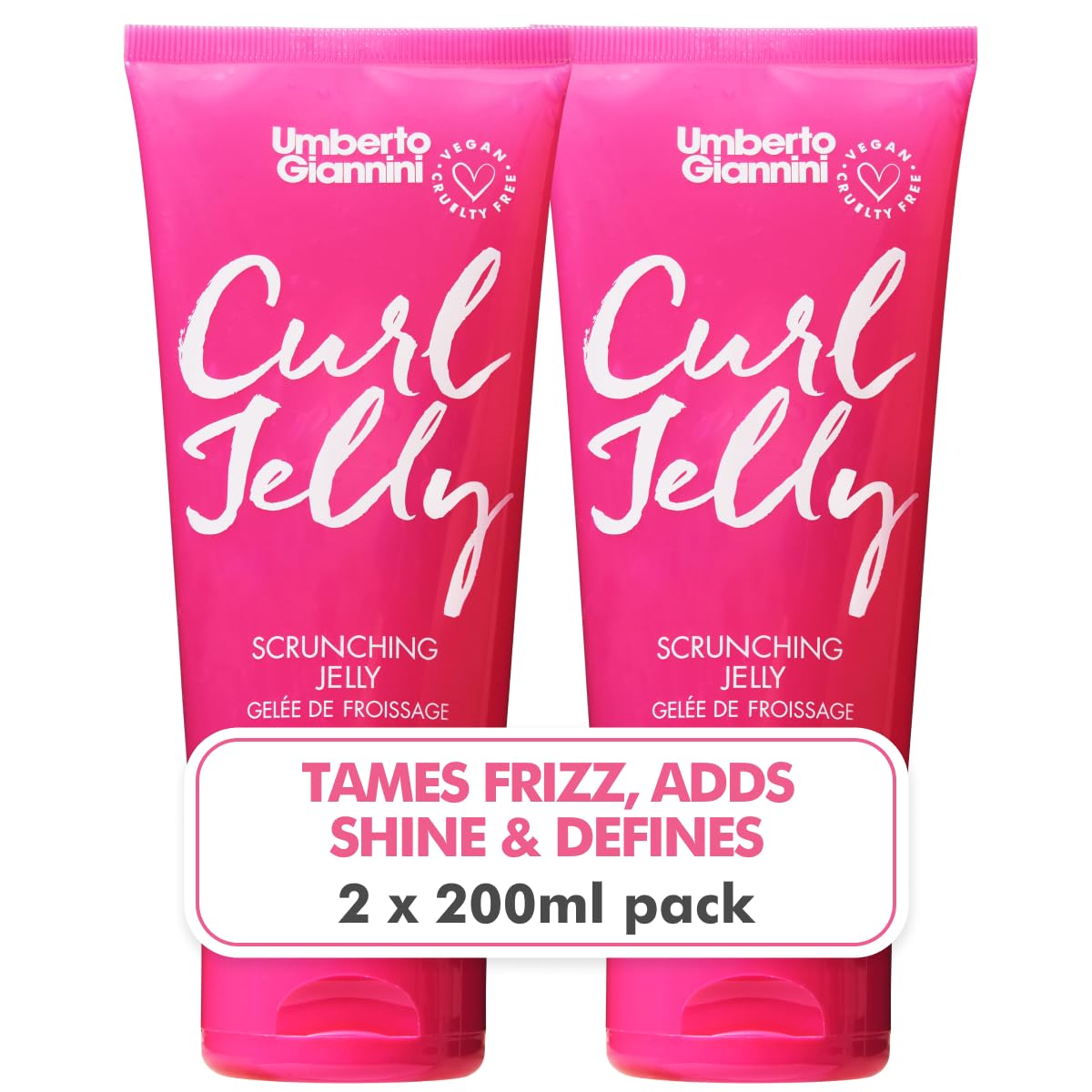 Umberto Giannini Banana Jelly Styling Gel - Strong Hold Curl & Slick Back Gel for Curly Hair | Anti-Frizz, Vegan, 200ml
