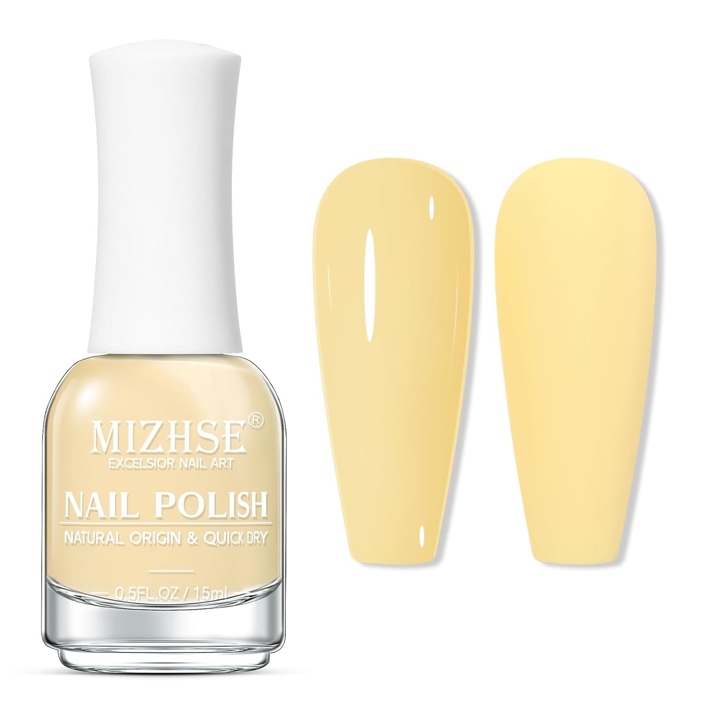 MIZHSE Quick Dry Hot Pink Nail Polish - Non-Gel Air Drying, 15ml Glossy Finish for DIY Manicure