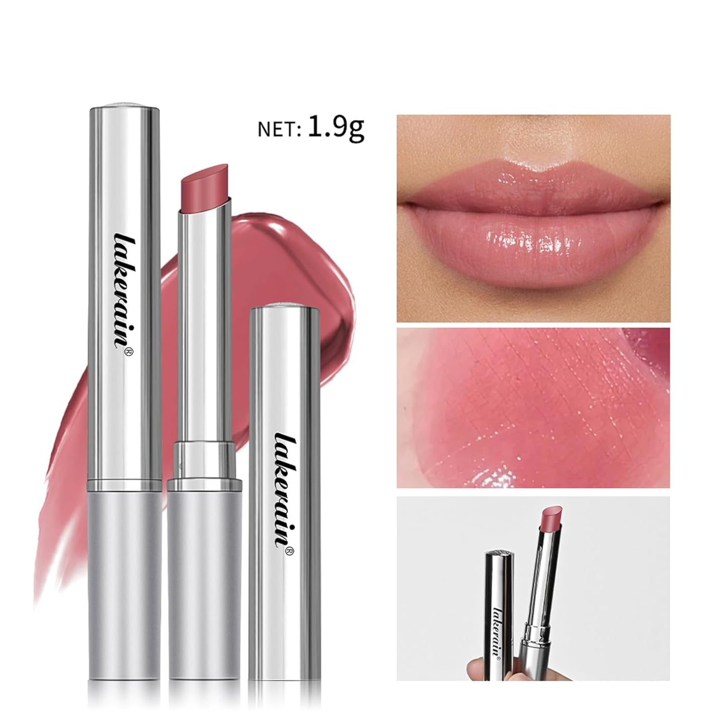 Tinted Lip Balm Set - Black & Pink Moisturizing Lipstick | Hydrating, Lightweight Cherry Lip Stain (2 Pcs)