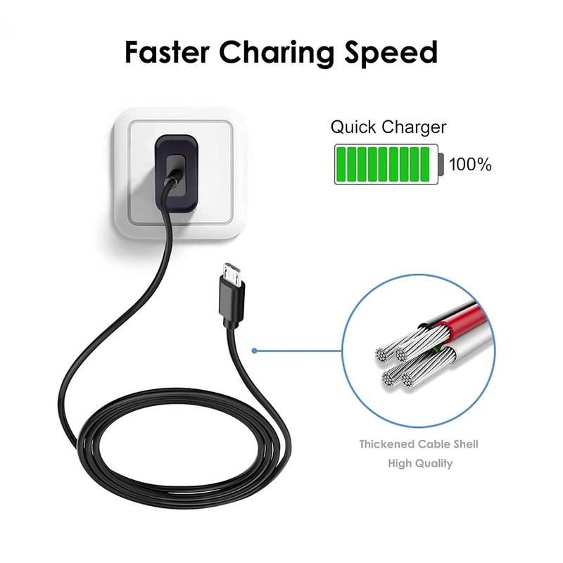 Wall Charger & Micro USB Cable Charging Cord Fit for Alcatel Go Flip, Go Flip 3, Go Flip V,Att Cingular Flip 2/3 Iv, My Flip 2 A406dl, Smart Flip 4052r 4051s 5044C 5002r, 1x 1c 1s X1,TCL A2/A3 Phone