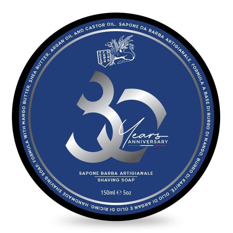 TFS 80th Anniversary Shaving Soap Cream – Artisan Men’s Shaving Soap Made in Italy, Citrus Floral Woody Fragrance, Rich Protective Lather, Moisturizing Formula for Smooth Shave – 150ml