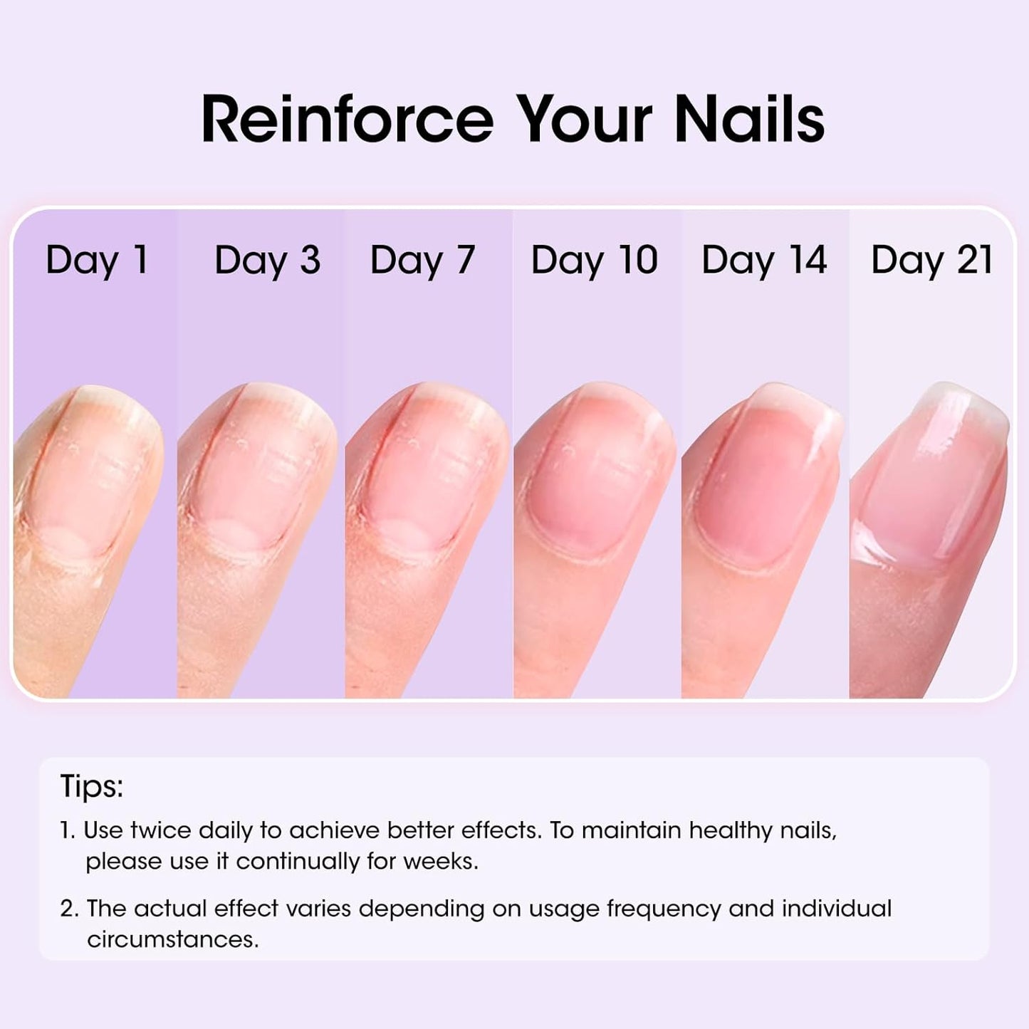 GELLEN Nail Strengthener - 8-in-1 Protein Serum for Weak, Brittle Nails | Lavender Scented Ridge Filler