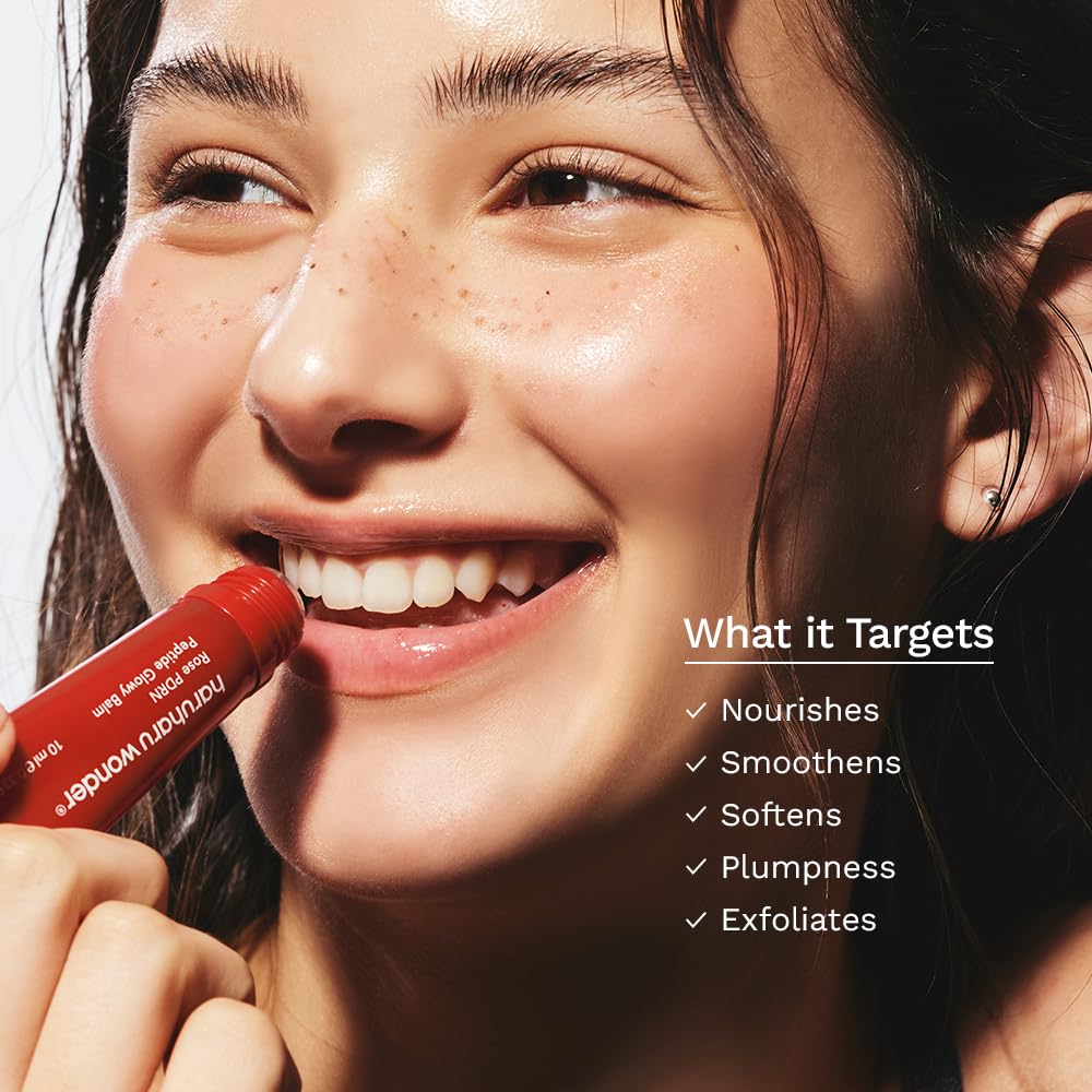 Haruharu Wonder Rose PDRN Peptide Glowy Balm - Instant Moisture & Repair for Dry Lips | 0.33 fl. oz.