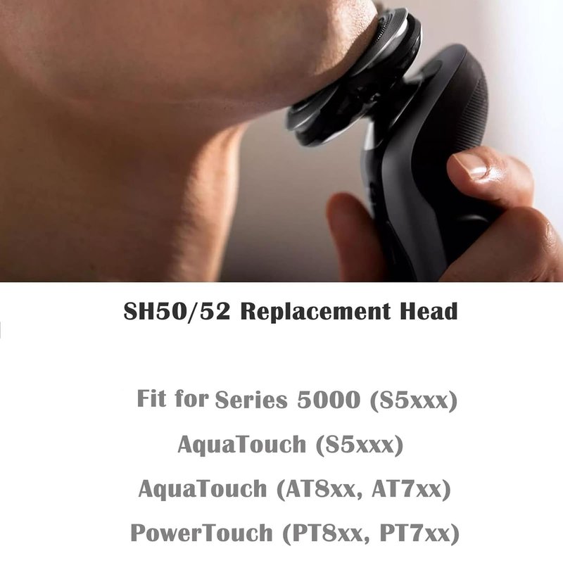 Suleto SH50/52 Replacement Blades Compatible with Noreclo Series 5000 Razors, Series 5000 SH50 Replacement Shaving Heads Blade for Electric Razor Series 5000 (S5xxx) ATXX (S5xxx) PTXX (PT8xx, PT7xx)