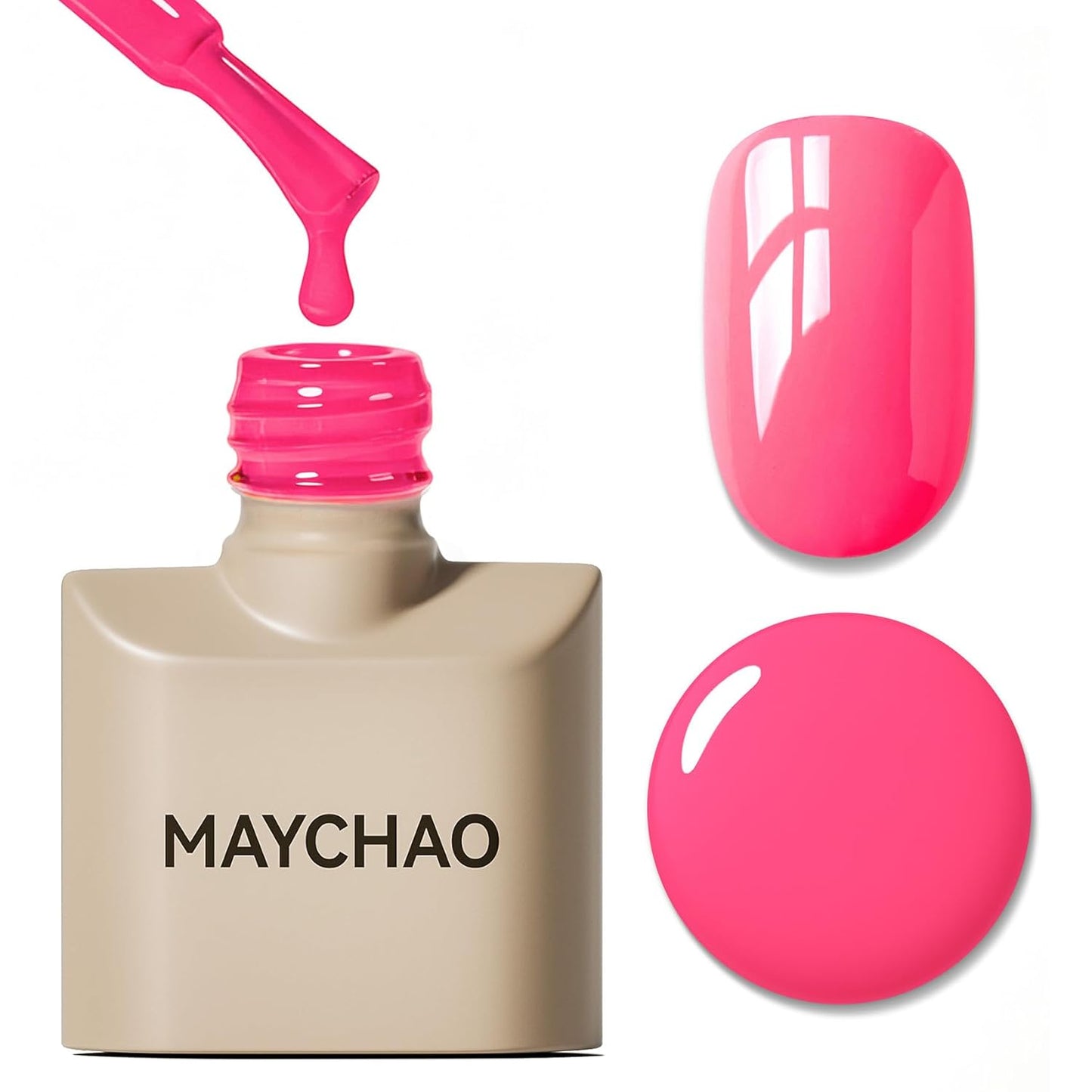Light Pink Gel Nail Polish - 15ML Soak Off UV/LED for DIY Nail Art | Peach Pink Color, 0.5 OZ