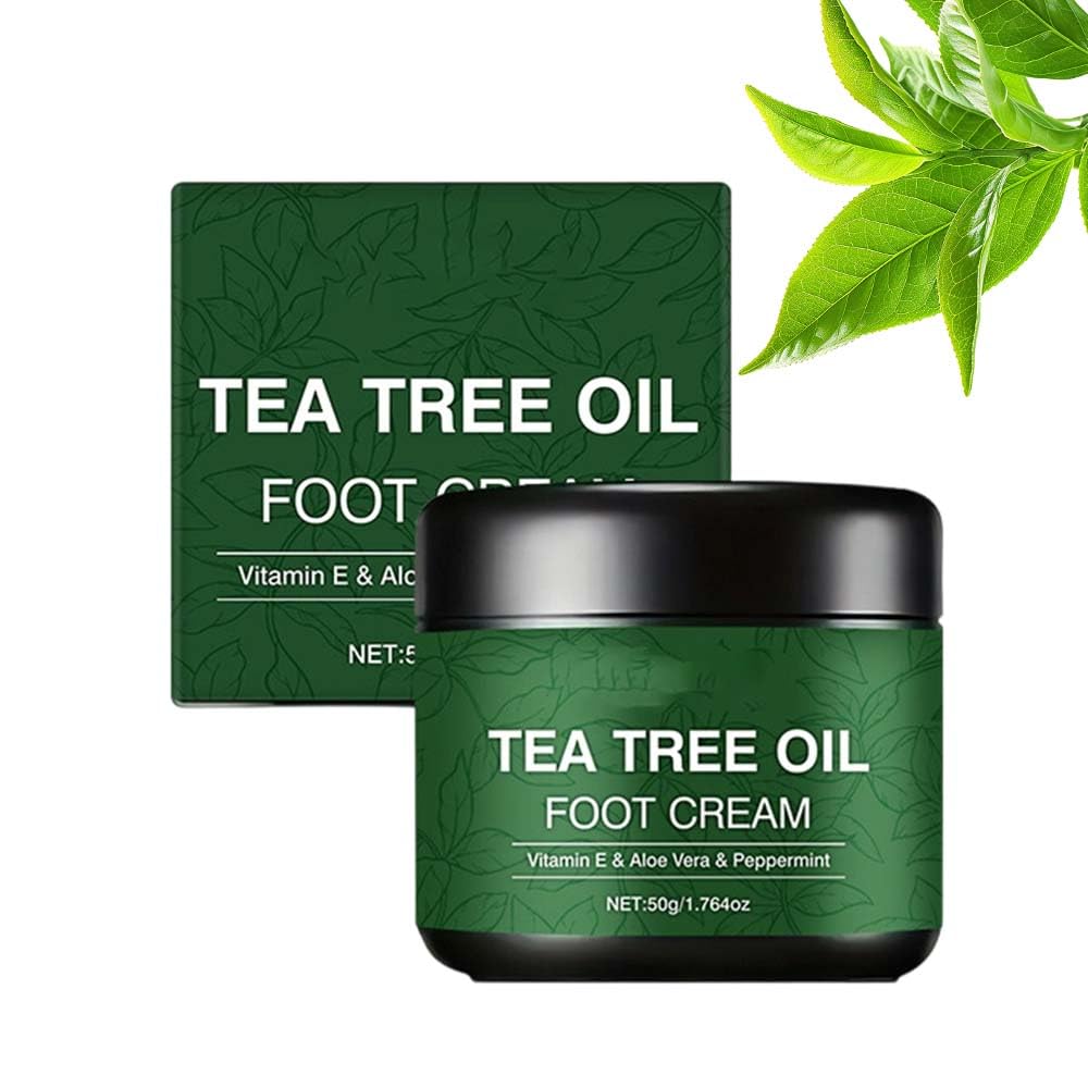 Tea Tree Oil Foot Cream, 2026 New Foot Moisturizer for Daily Care, Upgraded Tea Tree Feet Cream for Heels for Women and Men (1)