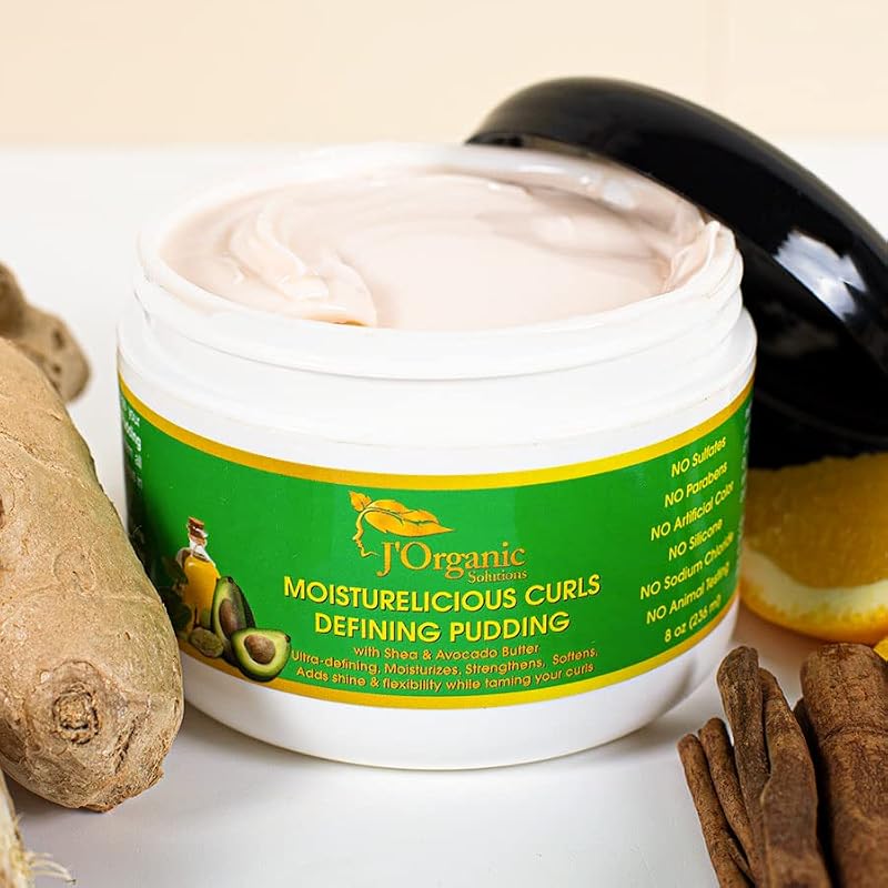 J'Organic Solutions Curls Defining Pudding with Shea & Avocado Butter