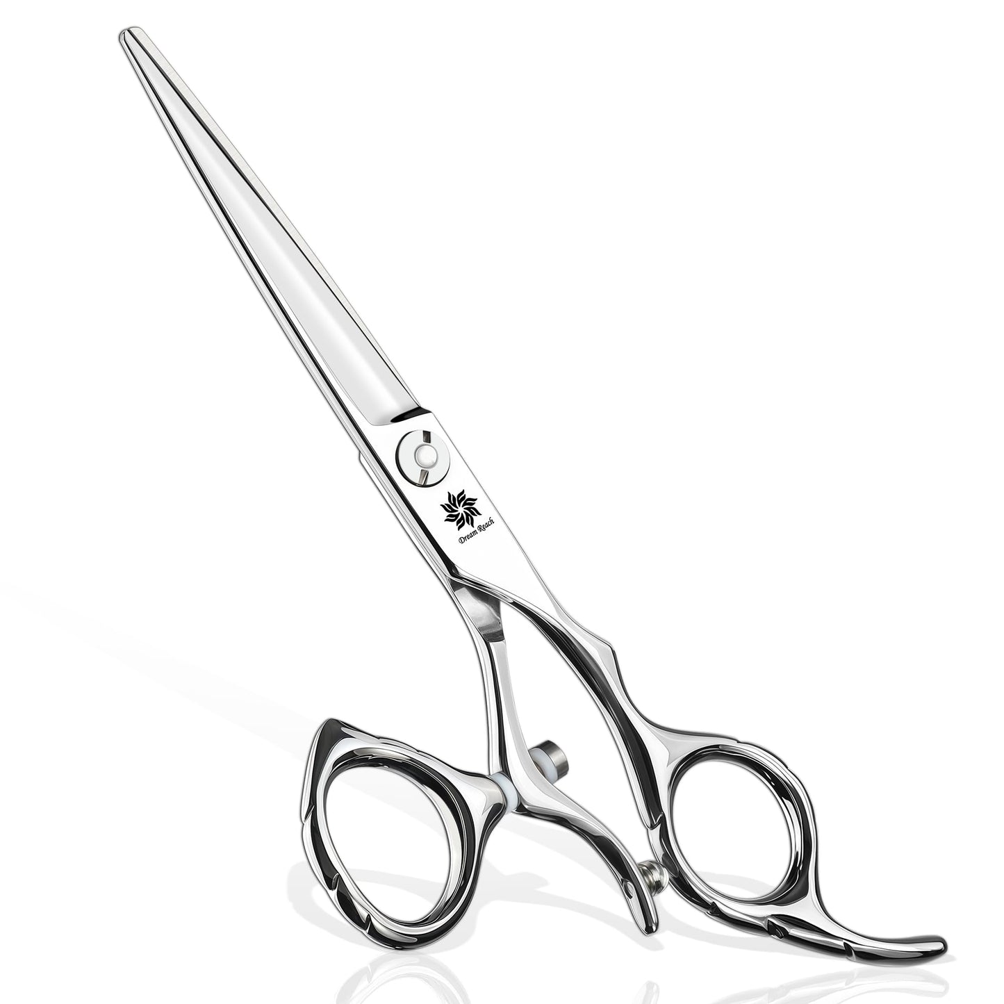 Dream Reach Swivel Thumb Shears - 360° Swivel Thumb Ring Hair Cutting Scissors Professional Razor Edge Japanese 440C Stainless Steel Silver