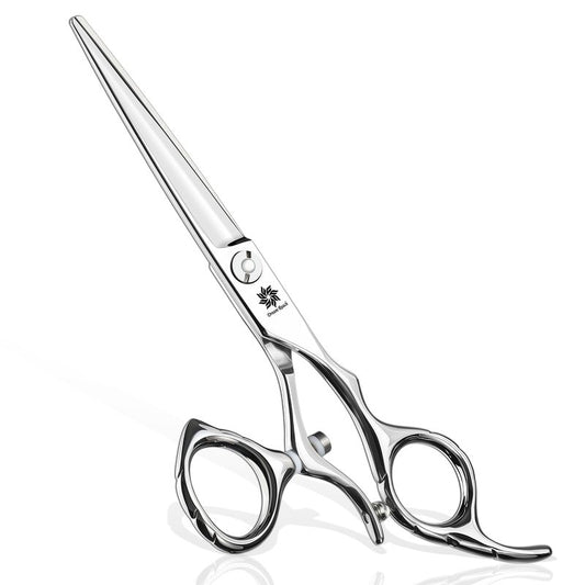Dream Reach Swivel Thumb Shears - 360° Swivel Thumb Ring Hair Cutting Scissors Professional Razor Edge Japanese 440C Stainless Steel Silver