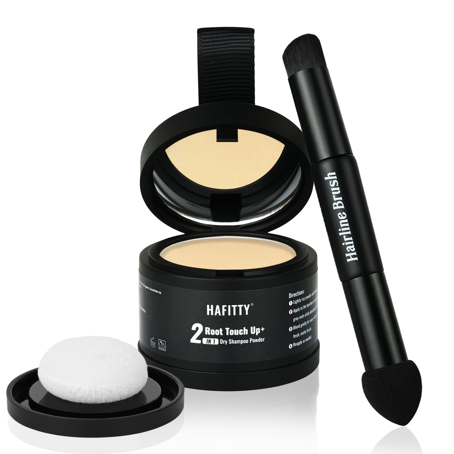 HAFITTY Root Touch Up Powder, Covers Gray Roots & Sparse Hair, Absorbs Excess Oil, All-Day Coverage, Natural Looking Finish, Easy to Apply, Hairline Powder for Women & Men (Light Blonde)