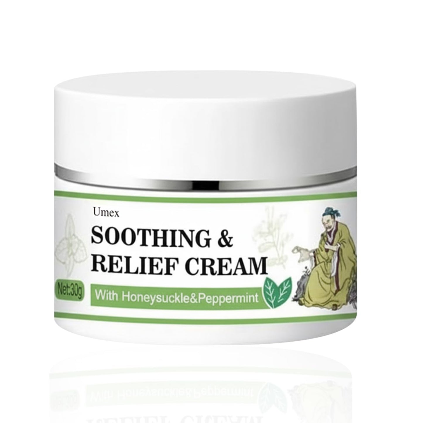 Umex Face & Body Moisturizer, Hydrating Moisturizing Cream for Dry, Sensitive & Rough Skin, with Honeysuckle & Mint, Softens & Nourishes Skin, Non-Greasy Formula