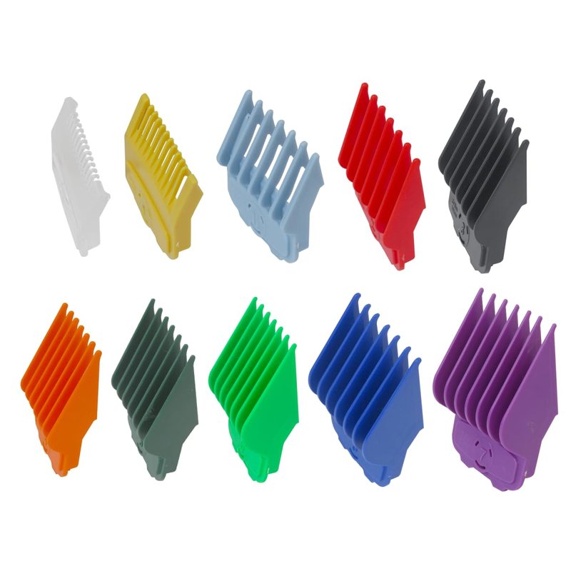 US! 10-Pack Magetic Clipper Guards Set for Limural K11S/Novah HCL-001/Surker K7S/K9C/K9S, Color Coded Clipper Guides Replacement - Length: 1/16" to 1"