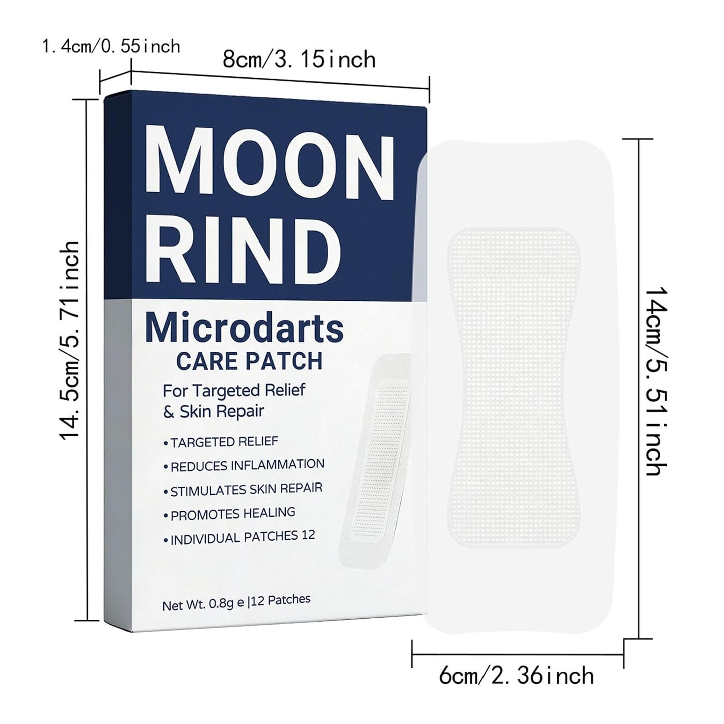 Moon Rind VeinTarget Microdarts Patch - Professional Varicose Veins Treatment for Legs | Natural Ingredients, 3 Boxes