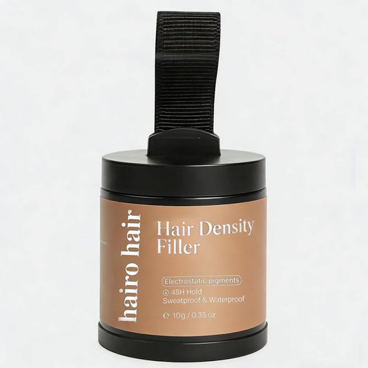 Hair Density Filler - 24-Hour Stain-Proof Hairline Powder for Bald Spot Concealing & Gray Root Touch Up, Instant Invisible Coverage for Men & Women, Waterproof, 10-Second Application (Light Brown)