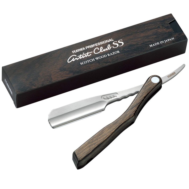 Feather Artist Club SS Wood Folding Straight Razor