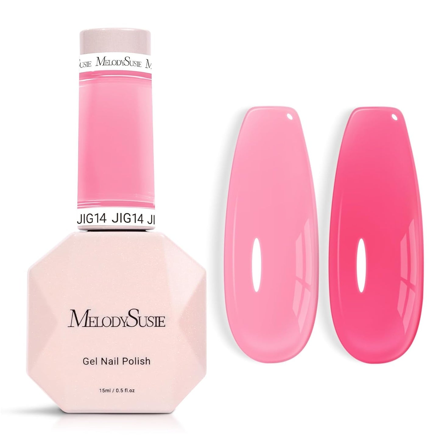 MelodySusie Nude Gel Nail Polish - Milky Pastel Color, 0.5 Fl. Oz | Soak Off UV LED for DIY Manicure