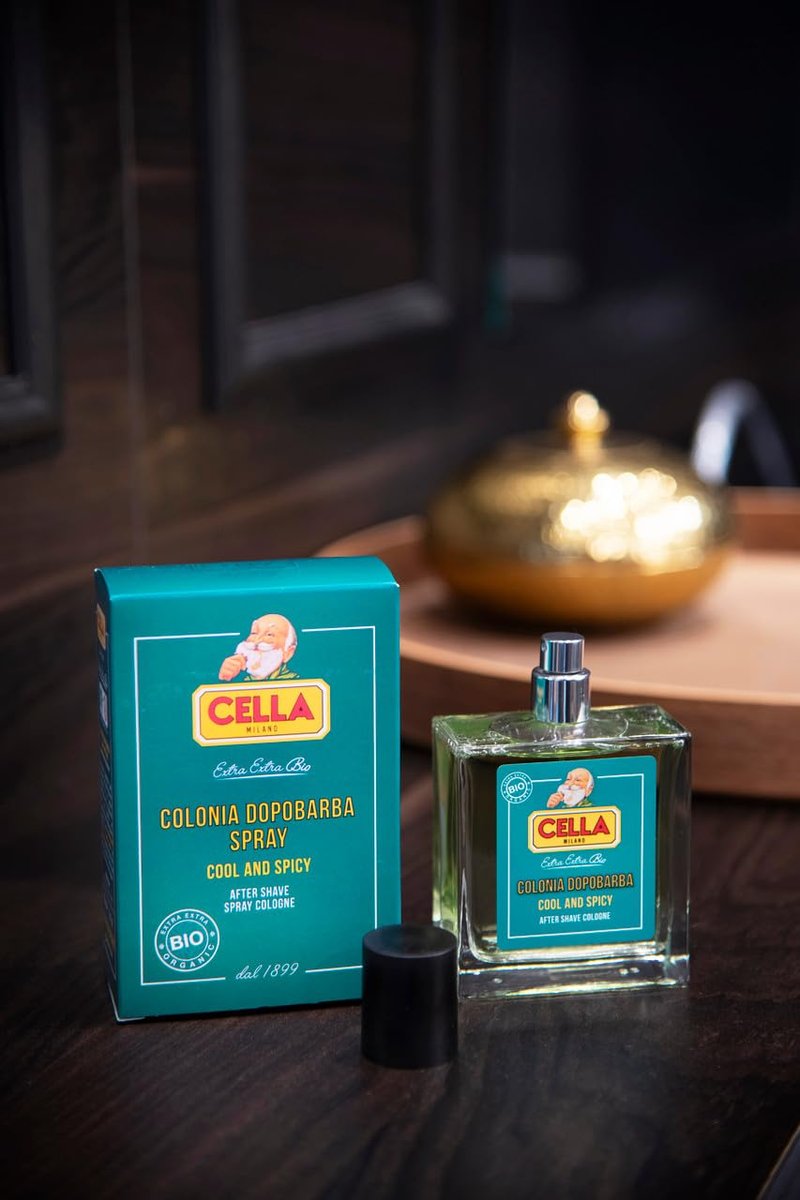Cella Milano Aftershave Spray Cologne Cool Spicy – Refreshing Italian Aftershave with Menthol & Allantoin – Invigorating Scent, Soothes Razor Burn, Alcohol-Based Splash for Men – 100ml