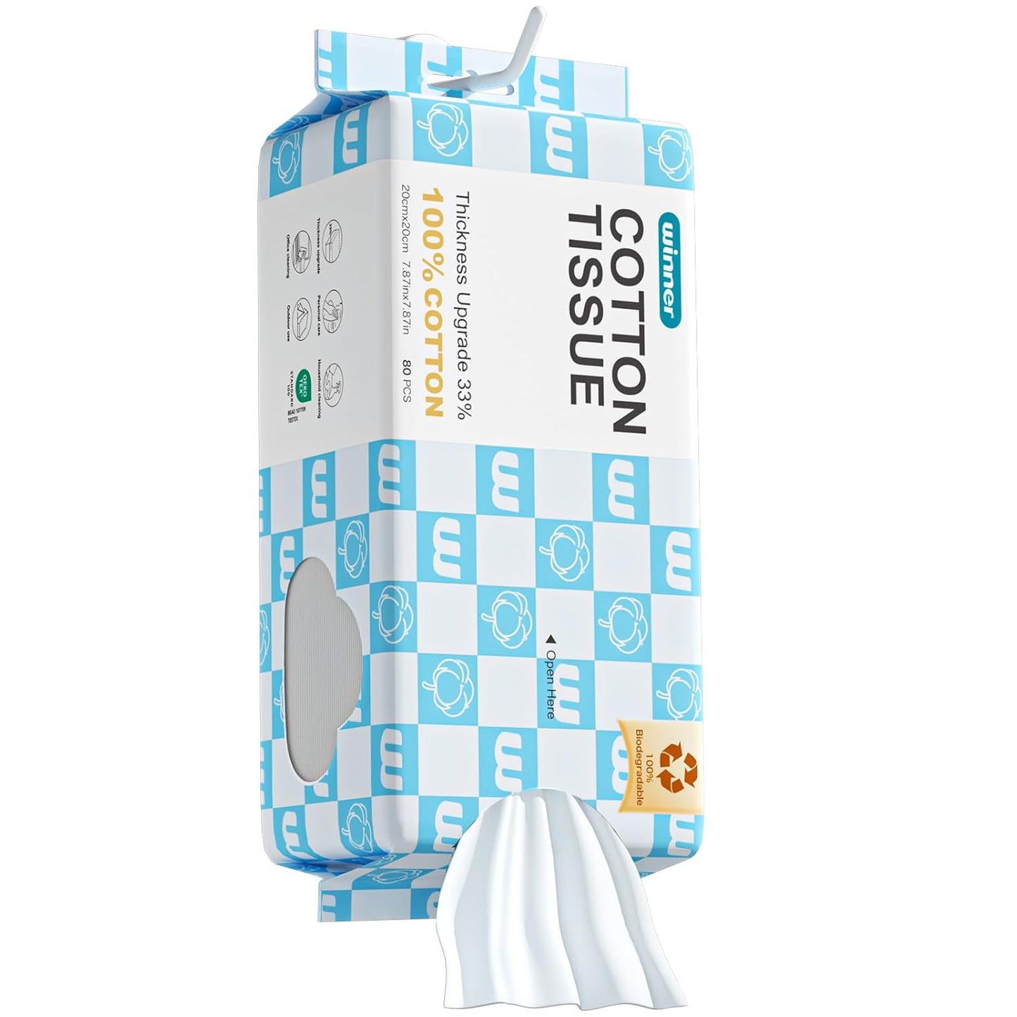 Soft Face Towels - Upgraded Thicker 100% USDA Biobased Facial Towels | Gentle, Unscented, 240 Count (Pack of 3)