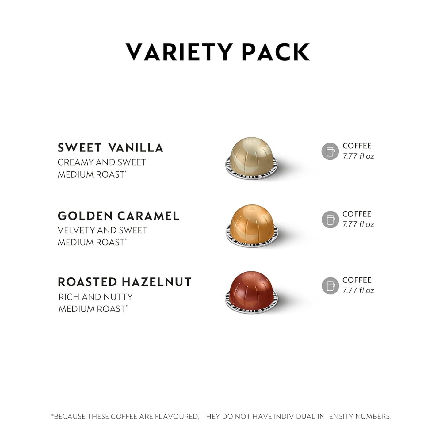 Nespresso Vertuo Capsules - Barista Flavored Medium Roast Coffee Pods | 30 Count, Brews 7.8oz