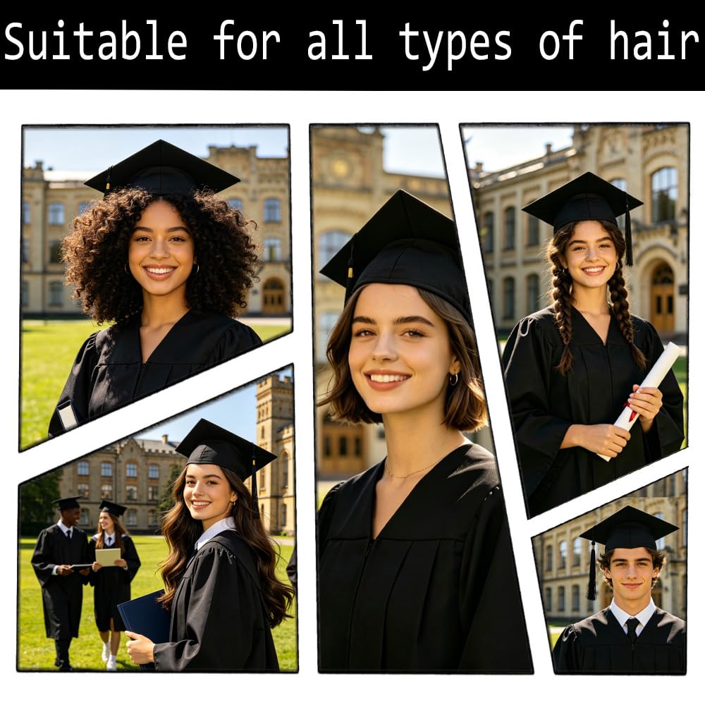 Graduation Cap Headband - Firm Anti-Fall Design for Secure Fit | Perfect Graduation Gift for Students & Women