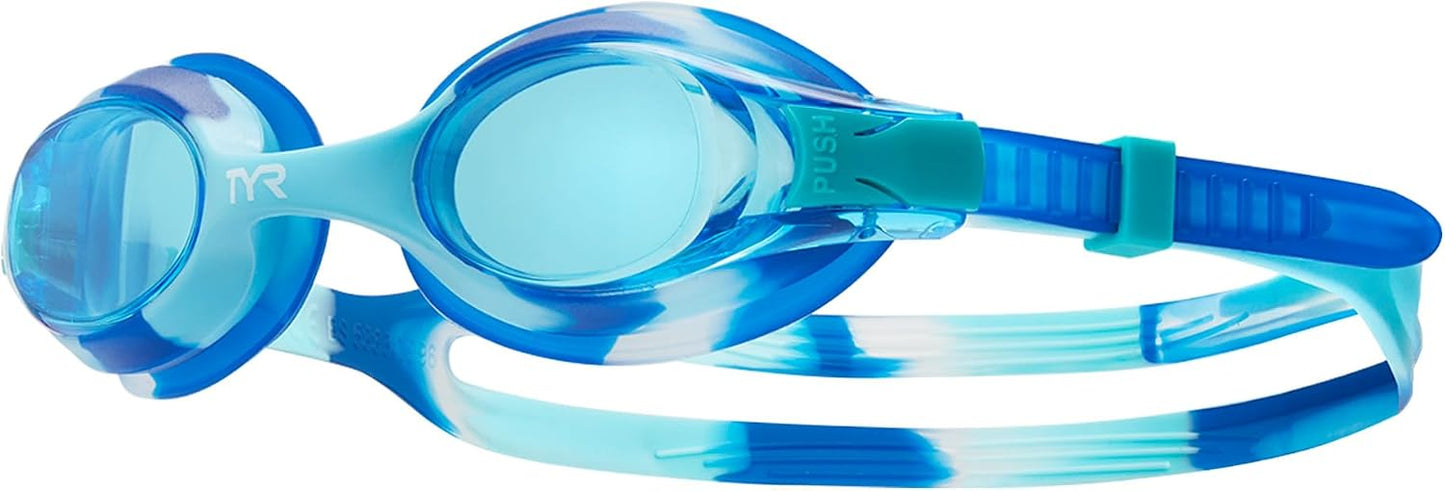 Swimple Tie-Dye Kids' Swim Goggles - Comfortable Fit & UV Protection | Adjustable Strap