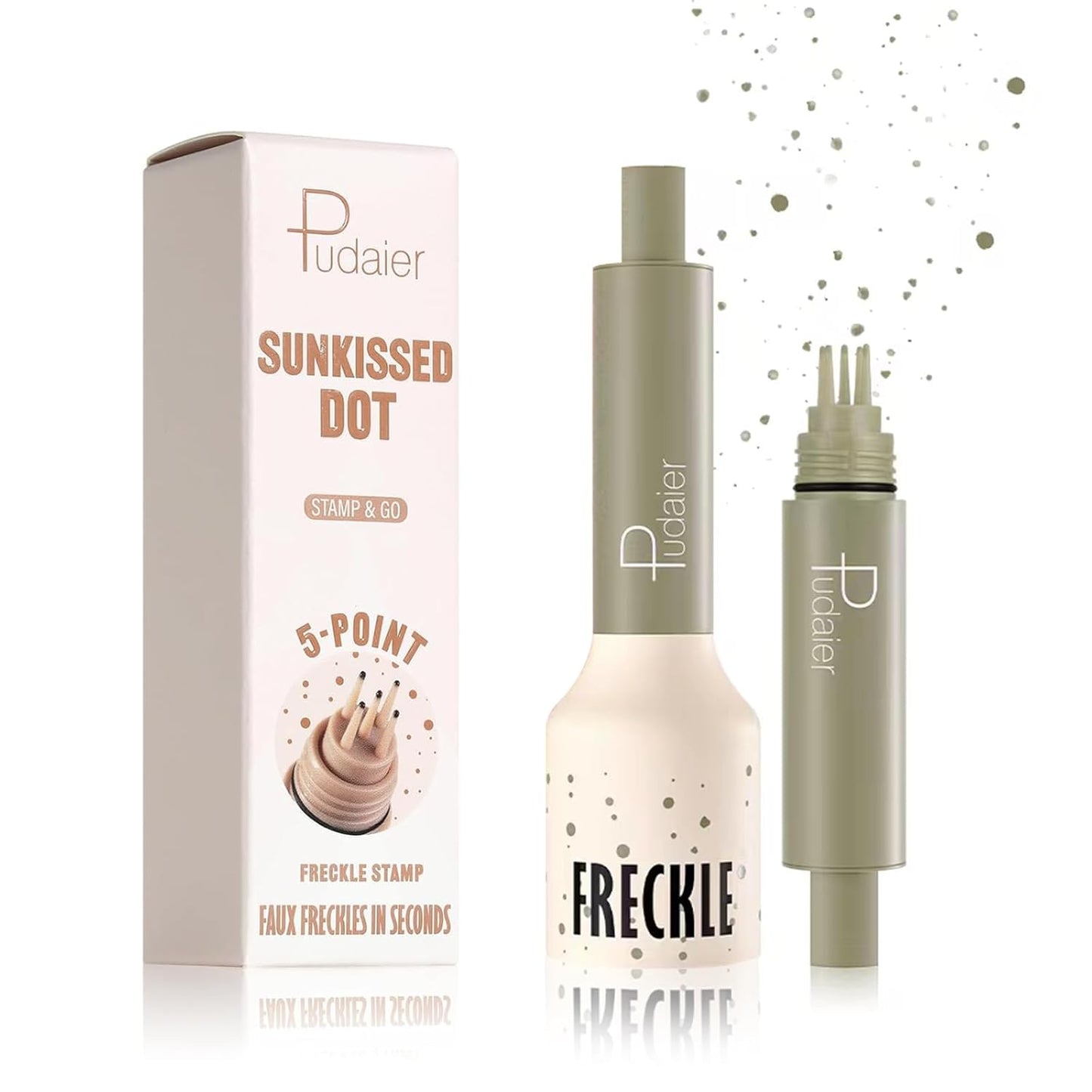 Freckle Stamp - Waterproof Faux Freckle Pen for Natural-Looking Makeup | Quick-Dry 5-Point Marker (03)