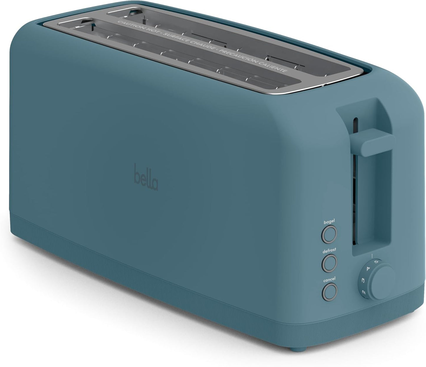 Bella 2 Slice Slim Toaster - 6 Setting Shade Control, 10” Long Slot, Anti-Jam & Auto Shutoff, Oatmilk Color