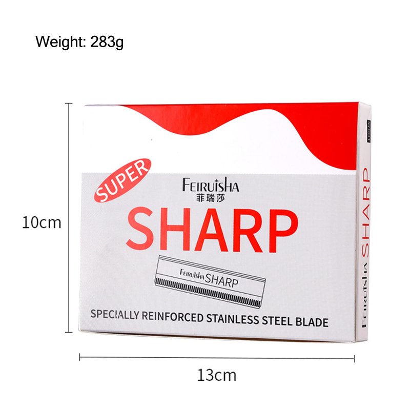 100 Pieces Orgexi Razor Blades, 1 Knife Holder, Eyebrow Razor, Single Edge Razor Blades, Straight Razors for Men & Women - Easy to Use and Clean