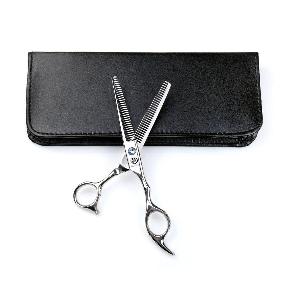 Professional 6.0 Inch Double Teeth Hair Thinning Scissors - Ideal for Stylists & Home Use | Purple Dragon