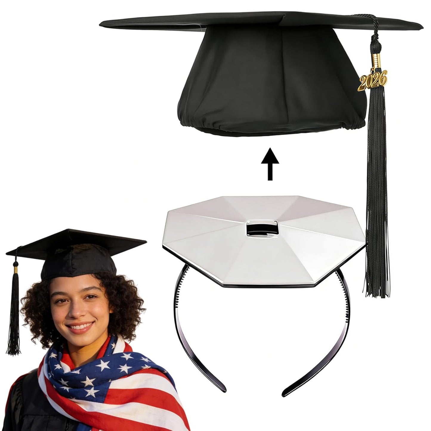 Graduation Cap Headband - Soft Elastic Anti-Slip Band for Men & Women | Perfect Graduation Gift & Ceremony Accessory