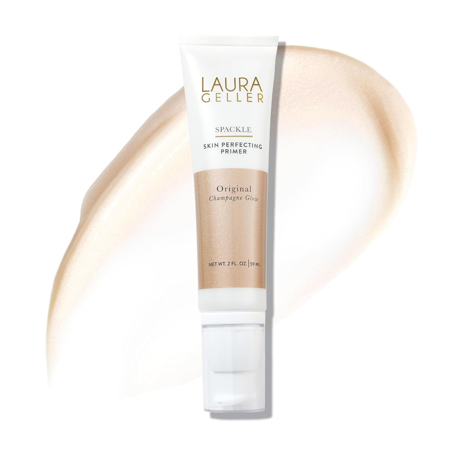 Laura Geller Spackle Primer - Champagne Glow Hyaluronic Acid Makeup Primer for Mature Skin | Super-Sized 2 Fl Oz