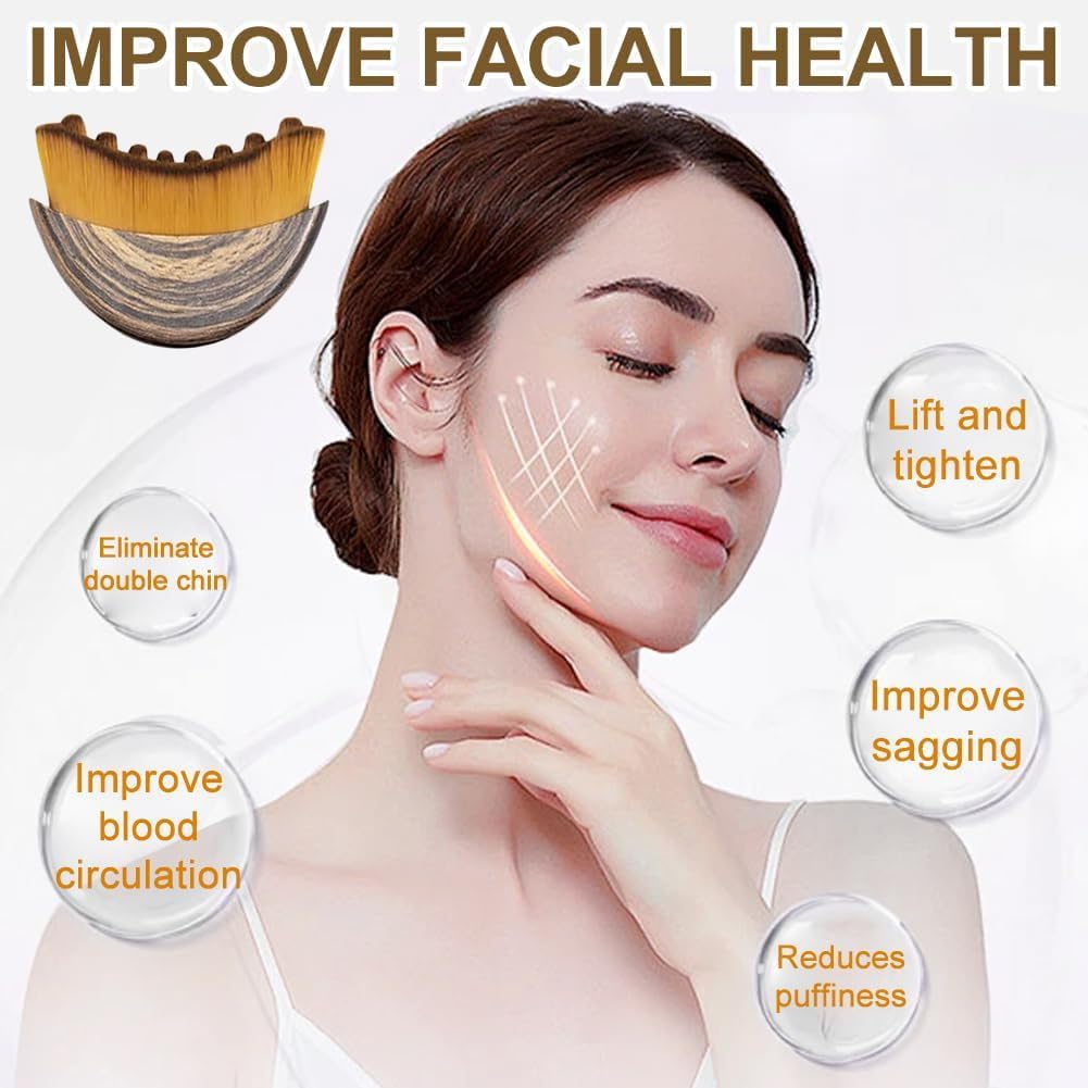 JBSZTH Lymphatic Contour Face Brush 2-Pack Gua Sha Massage Tool Drainage
