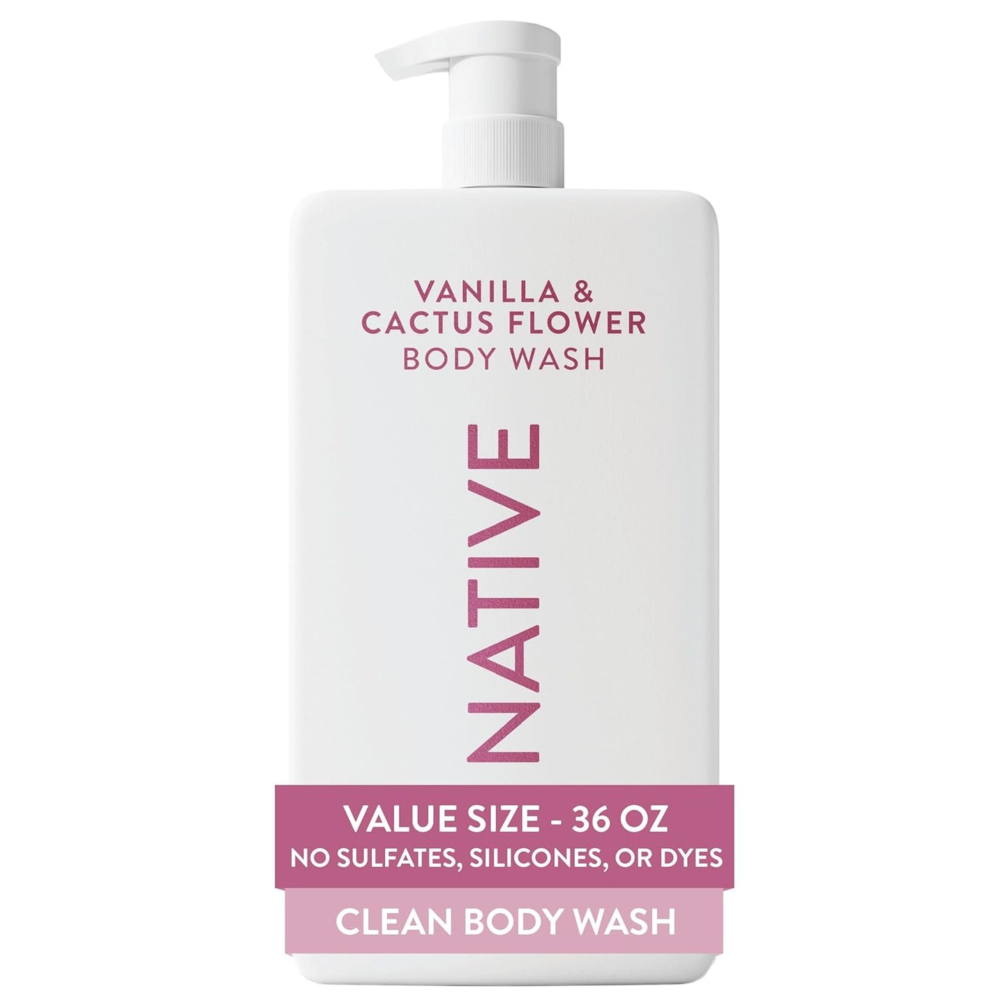 Native Body Wash - Eucalyptus & Mint, Sulfate-Free Formula | 36 oz Pump Bottle for Men & Women