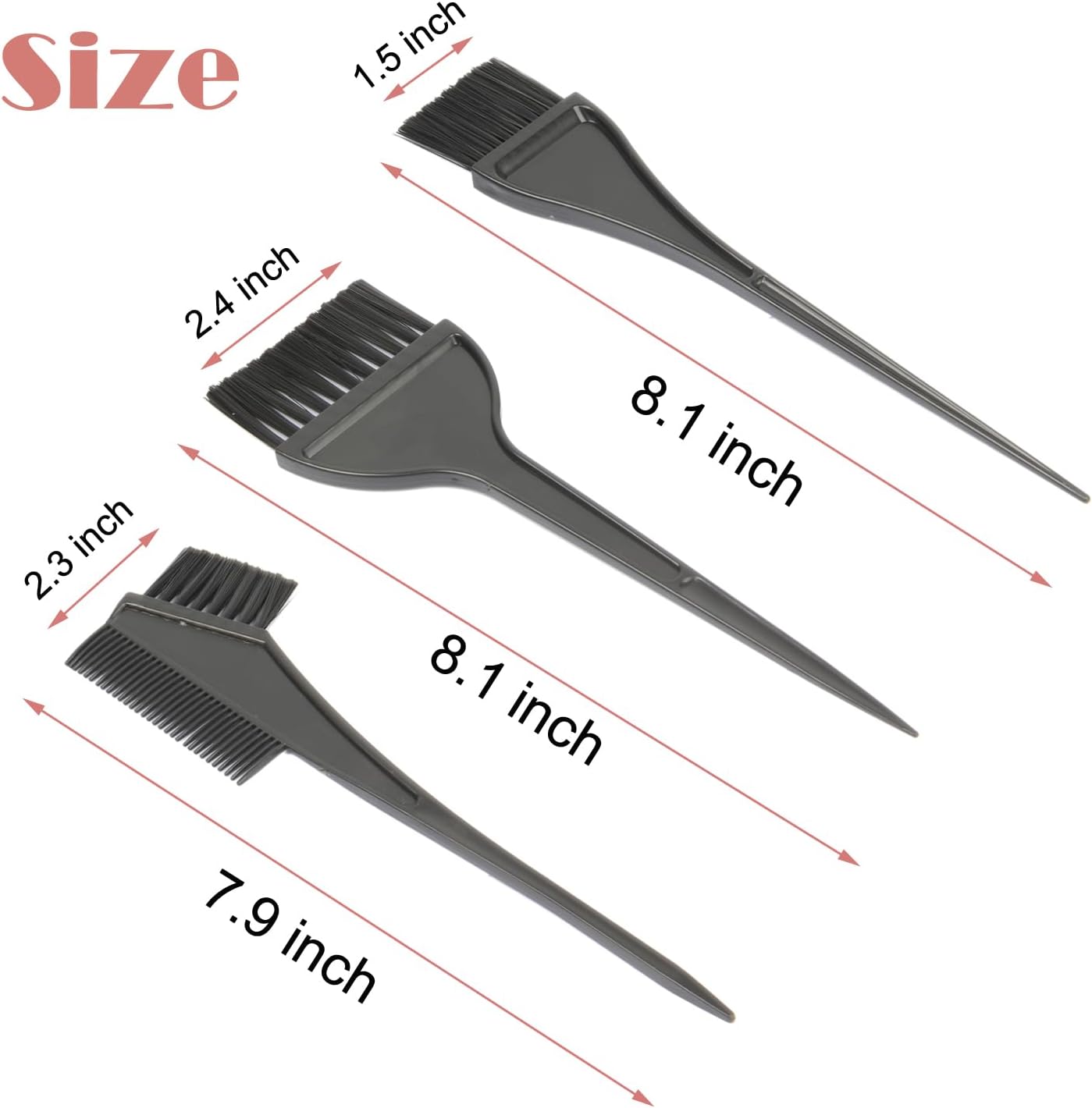 Hair Dye Color Brush Set - 4 Pcs Professional Highlighting Tools with Mixing Bowl & Tint Comb
