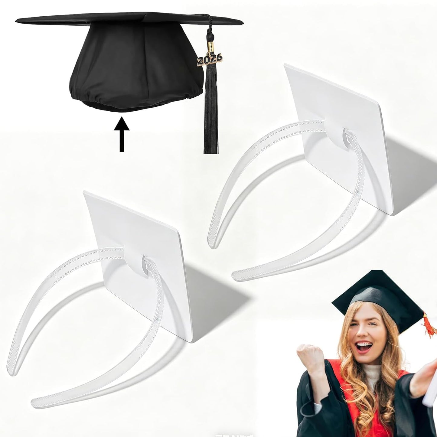 Graduation Cap Headband - Anti-Fall Hairband for Women | Perfect Hat Accessory for Graduates