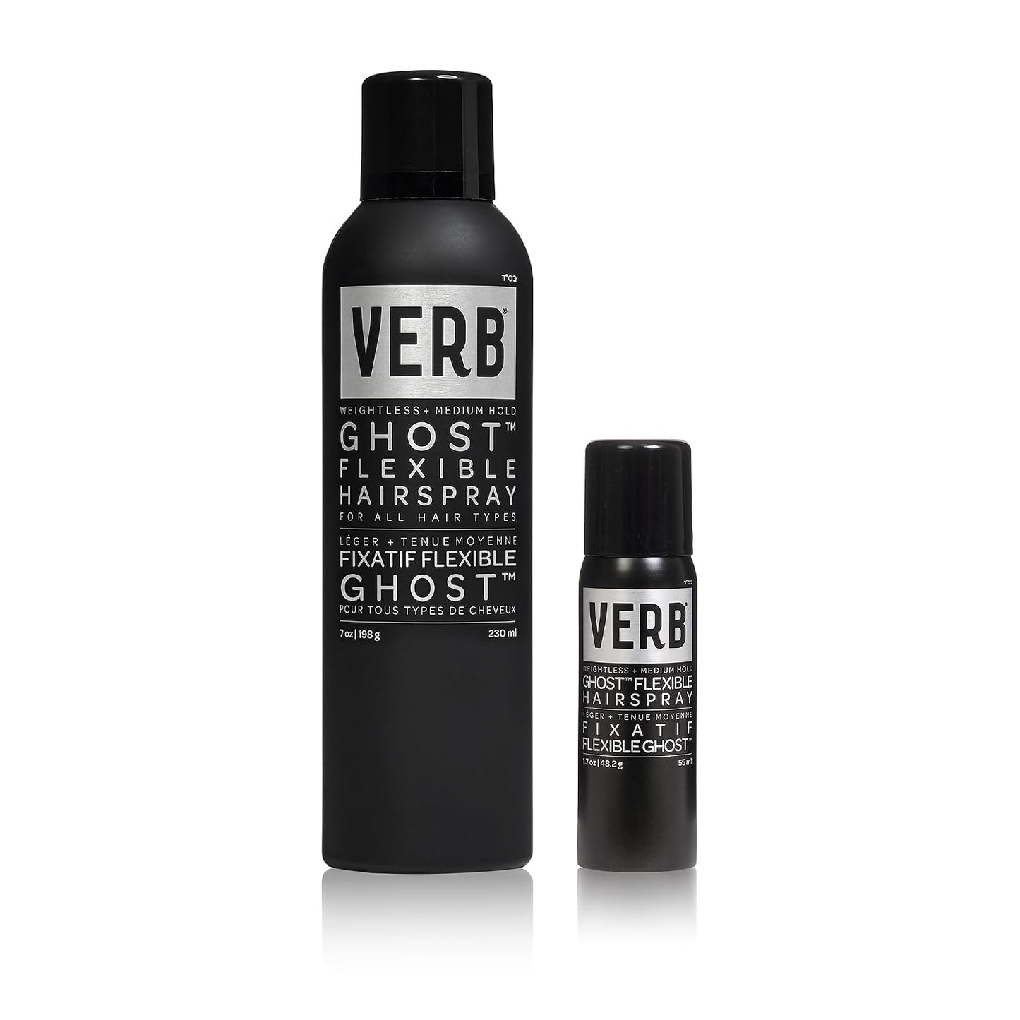 VERB Ghost Flexible Hairspray - Weightless Medium Hold for All Hair Types | Infused with Moringa Oil, Anti-Frizz & Shine