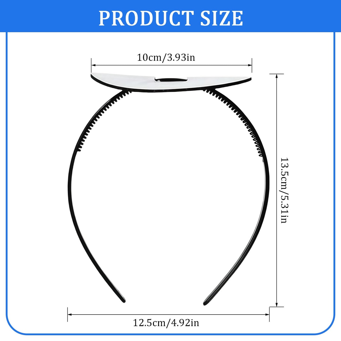 HIFANMM Graduation Cap Headband Insert, Holder Clip Secures Grad Cap for Students, Upgrade Graduation Hat Headbands, Keeps Hairstyle Intact, Hat Accessories for Graduates Non Slip Head Band 1Pcs