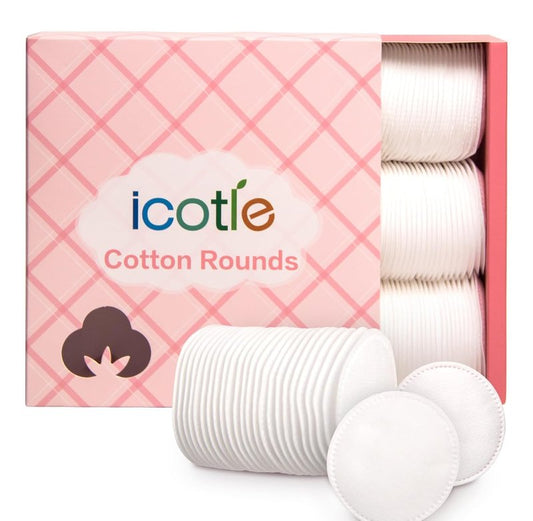 100% Pure Cotton Round Makeup Remover Pads - Lint-Free, Soft & Hypoallergenic | 210 Count
